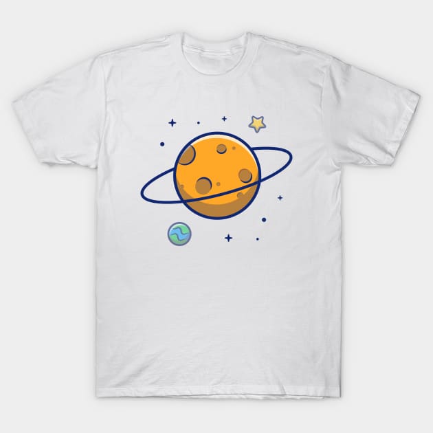 Planet Saturn cartoon T-Shirt by Catalyst Labs